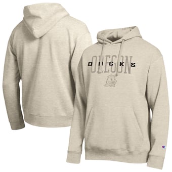 Men's Champion  Oatmeal Oregon Ducks All-Star Neutral Stack Hoodie