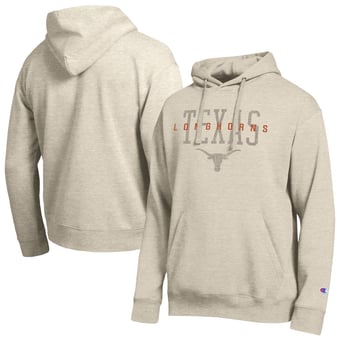 Men's Champion  Oatmeal Texas Longhorns All-Star Neutral Stack Hoodie