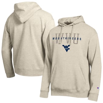 Men's Champion  Oatmeal West Virginia Mountaineers All-Star Neutral Stack Hoodie