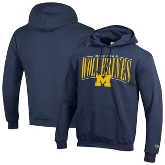 Men's Champion  Navy Michigan Wolverines Team Pride Powerblend Hoodie