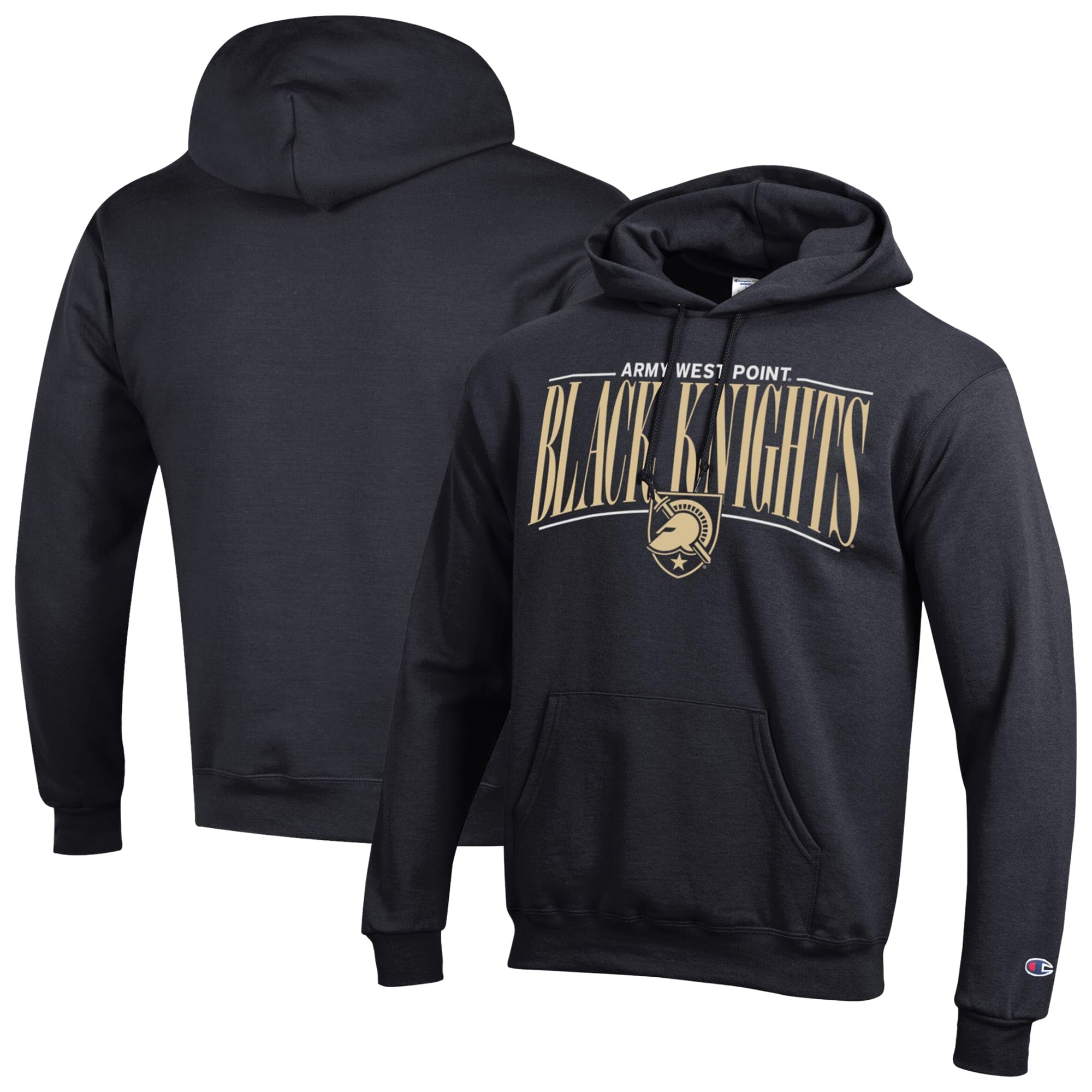 Men's Champion  Black Army Black Knights Team Pride Powerblend Hoodie