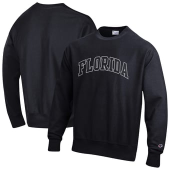 Men's Champion  Black Florida Gators Reverse Weave Crewneck Sweatshirt