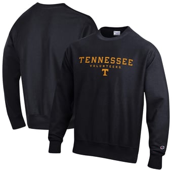 Men's Champion  Black Tennessee Volunteers Relentless Reverse Weave Sweatshirt