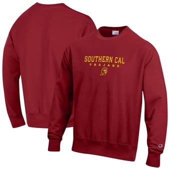 Men's Champion  Cardinal USC Trojans Relentless Reverse Weave Sweatshirt