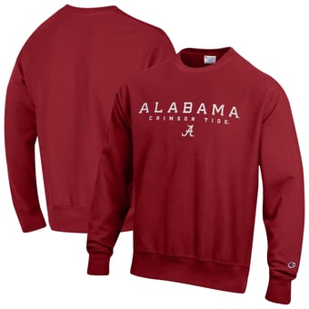 Men's Champion  Crimson Alabama Crimson Tide Relentless Reverse Weave Sweatshirt
