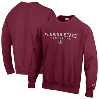 Men's Champion  Garnet Florida State Seminoles Relentless Reverse Weave Sweatshirt