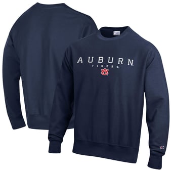Men's Champion  Navy Auburn Tigers Relentless Reverse Weave Sweatshirt