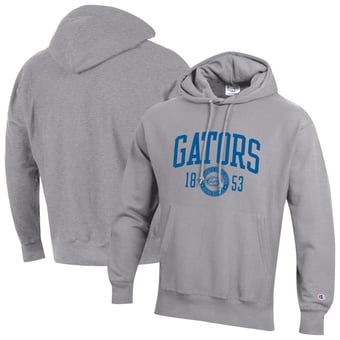 Men's Champion  Heather Gray Florida Gators Established Reverse Weave Hoodie