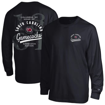 Men's Champion  Black South Carolina Gamecocks Laminated All-Star Long Sleeve T-Shirt