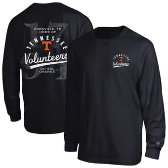 Men's Champion  Black Tennessee Volunteers Laminated All-Star Long Sleeve T-Shirt
