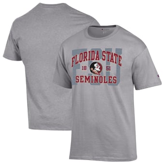 Men's Champion Heather Gray Florida State Seminoles Varsity T-Shirt