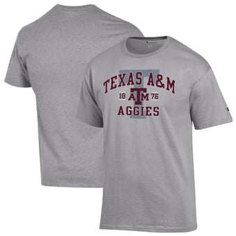 Men's Champion Heather Gray Texas A&M Aggies Varsity T-Shirt