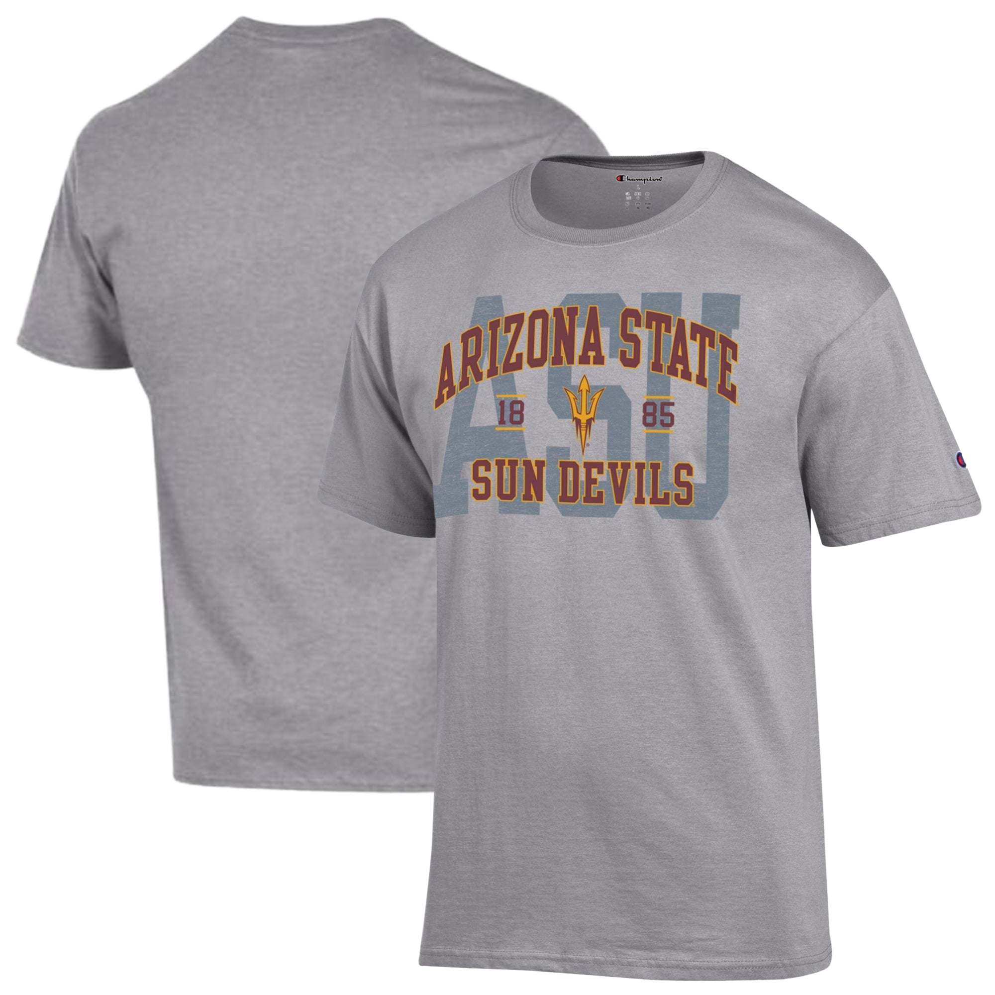 Men's Champion Heather Gray Arizona State Sun Devils Varsity T-Shirt