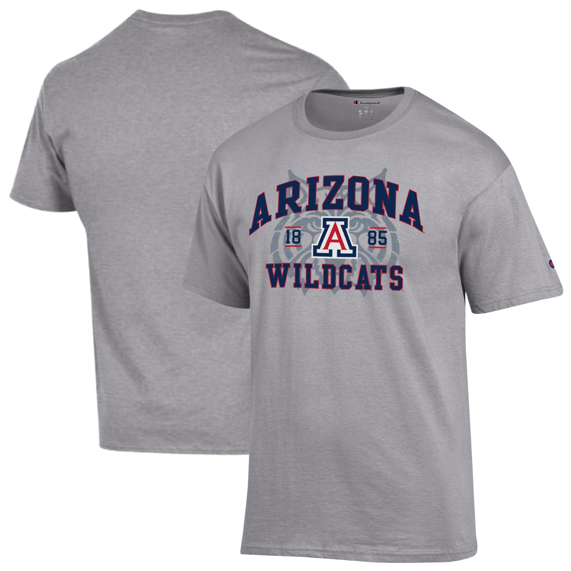 Men's Champion Heather Gray Arizona Wildcats Varsity T-Shirt