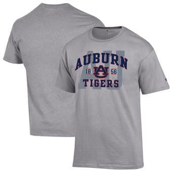 Men's Champion Heather Gray Auburn Tigers Varsity T-Shirt