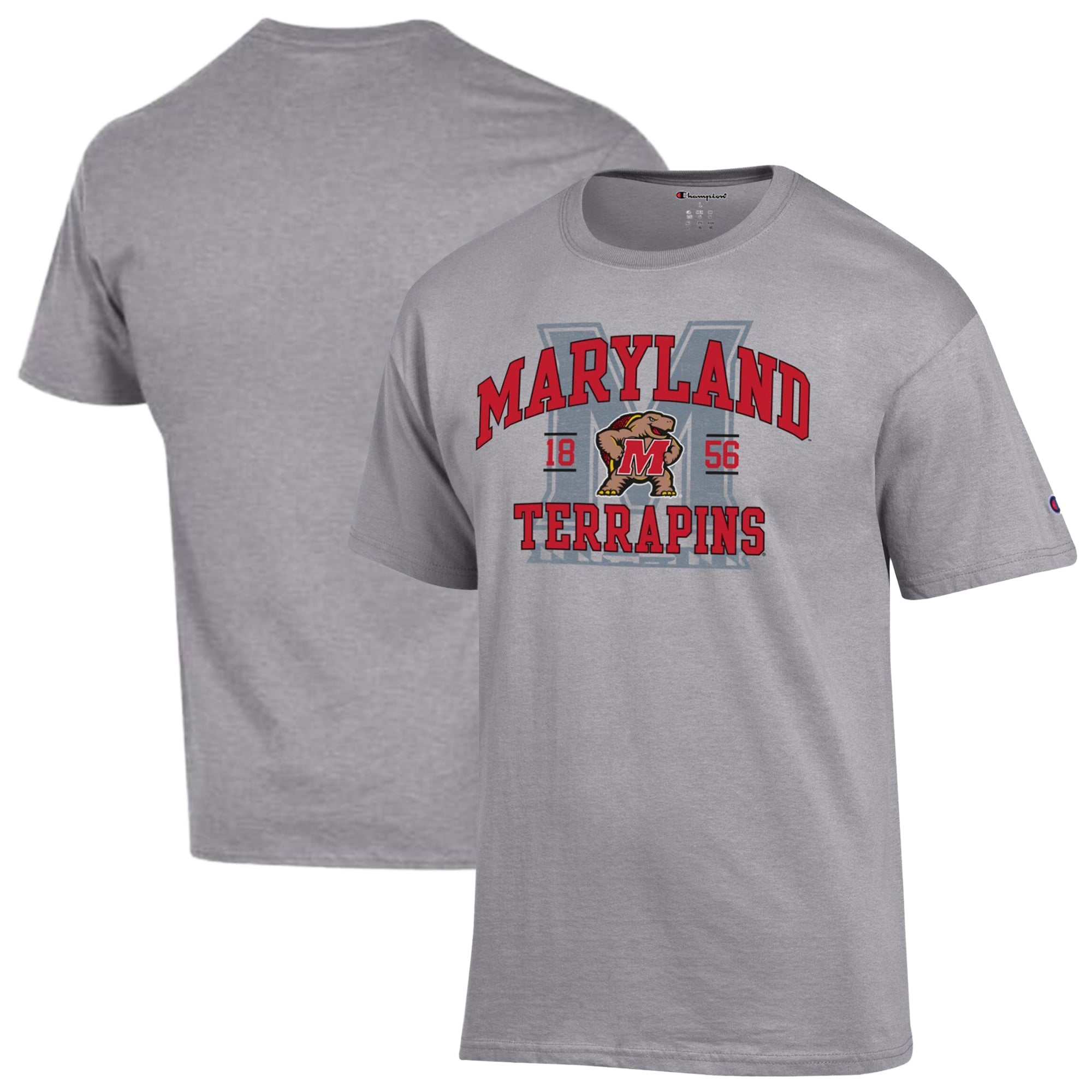 Men's Champion Heather Gray Maryland Terrapins Varsity T-Shirt