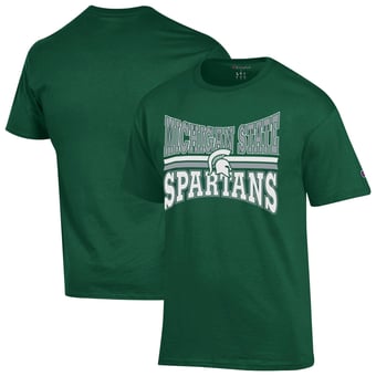 Men's Champion  Green Michigan State Spartans Team Zoom T-Shirt