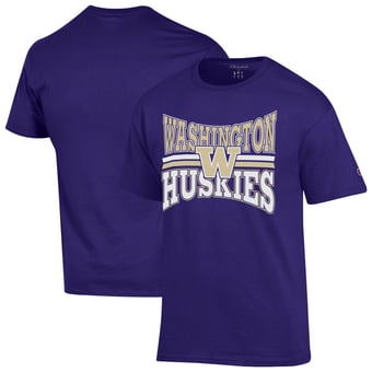 Men's Champion  Purple Washington Huskies Team Zoom T-Shirt