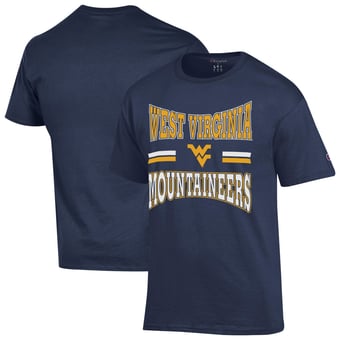 Men's Champion  Navy West Virginia Mountaineers Team Zoom T-Shirt