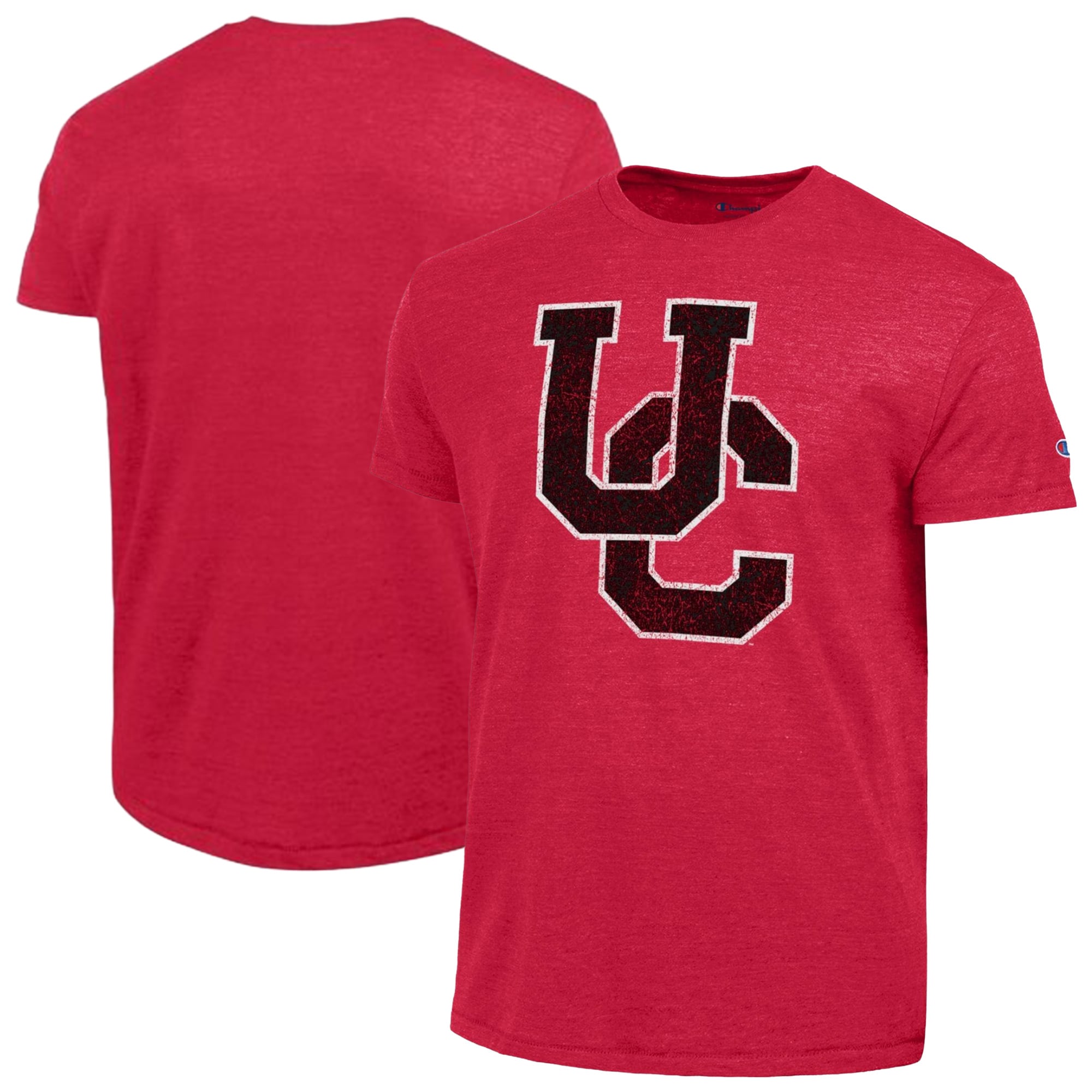 Men's Champion  Red Cincinnati Bearcats Vintage Triumph Tri-Blend T-Shirt