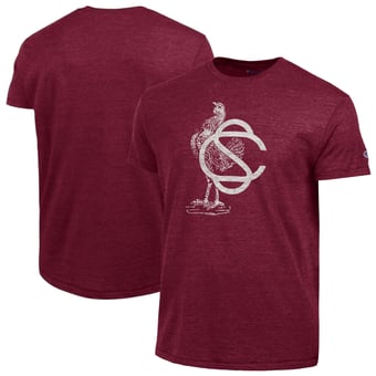 Men's Champion  Garnet South Carolina Gamecocks Vintage Triumph Tri-Blend T-Shirt