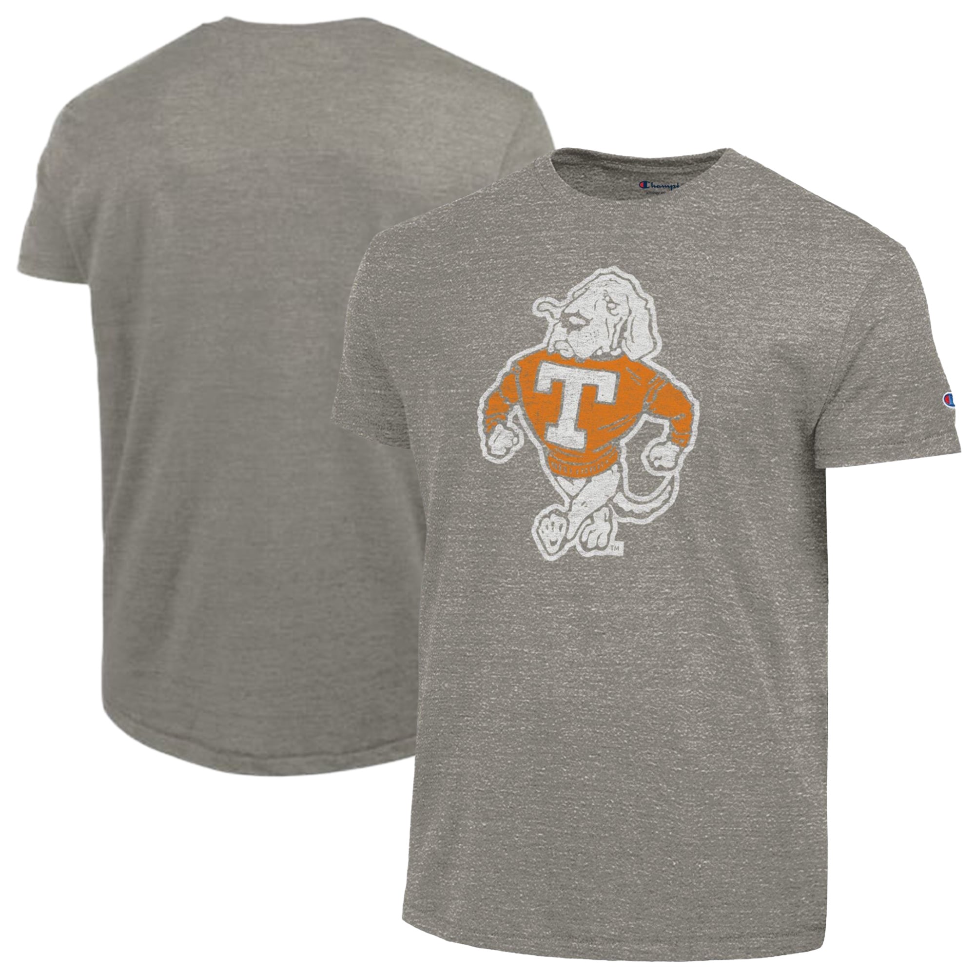 Men's Champion  Heather Gray Tennessee Volunteers Vintage Triumph Tri-Blend T-Shirt