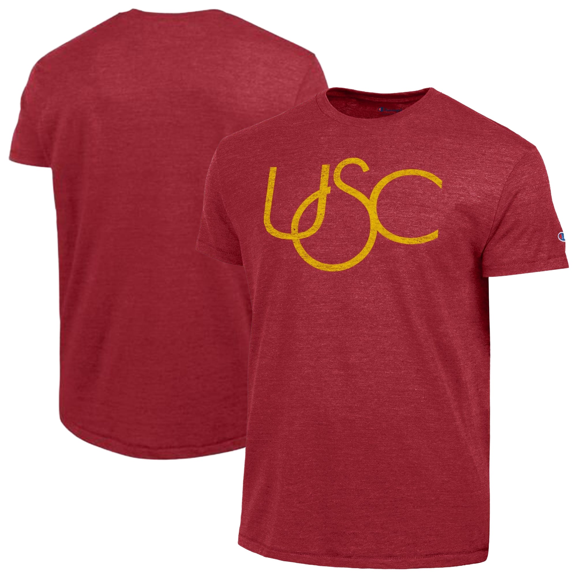 Men's Champion  Cardinal USC Trojans Vintage Triumph Tri-Blend T-Shirt