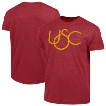 Men's Champion  Cardinal USC Trojans Vintage Triumph Tri-Blend T-Shirt