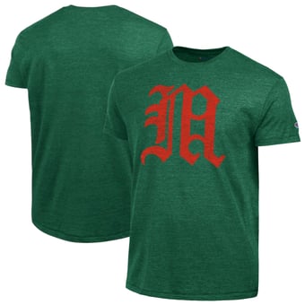 Men's Champion  Green Miami Hurricanes Vintage Triumph Tri-Blend T-Shirt