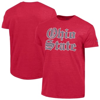 Men's Champion  Scarlet Ohio State Buckeyes Vintage Triumph Tri-Blend T-Shirt