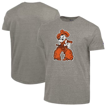 Men's Champion  Charcoal Oklahoma State Cowboys Vintage Triumph Tri-Blend T-Shirt