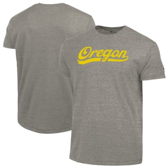 Men's Champion  Charcoal Oregon Ducks Vintage Triumph Tri-Blend T-Shirt