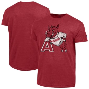 Men's Champion  Cardinal Arkansas Razorbacks Vintage Triumph Tri-Blend T-Shirt