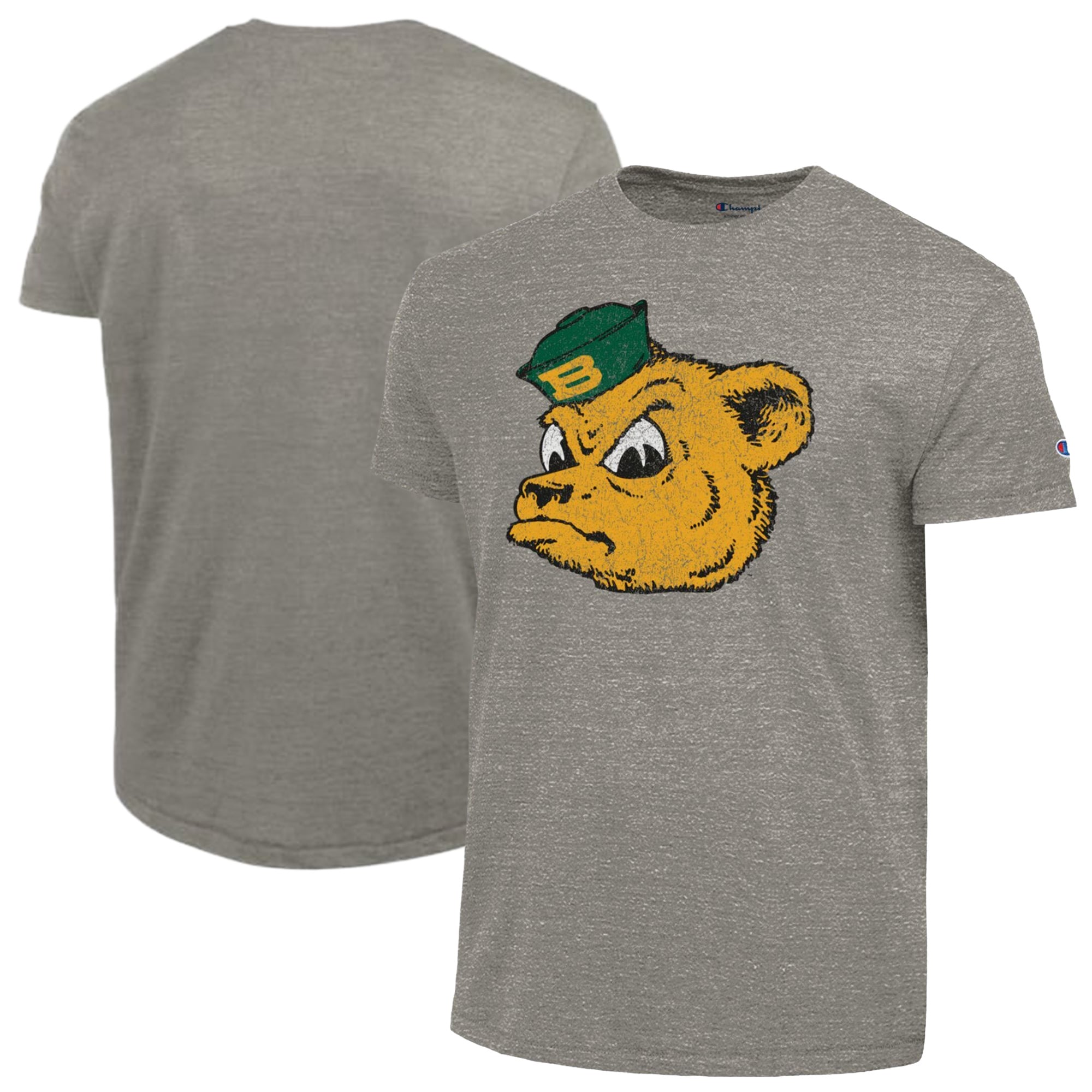 Men's Champion  Charcoal Baylor Bears Vintage Triumph Tri-Blend T-Shirt
