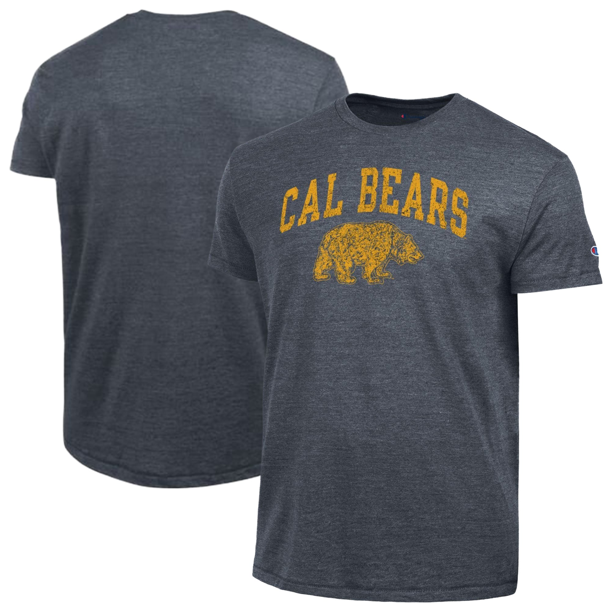 Men's Champion  Navy Cal Bears Vintage Triumph Tri-Blend T-Shirt