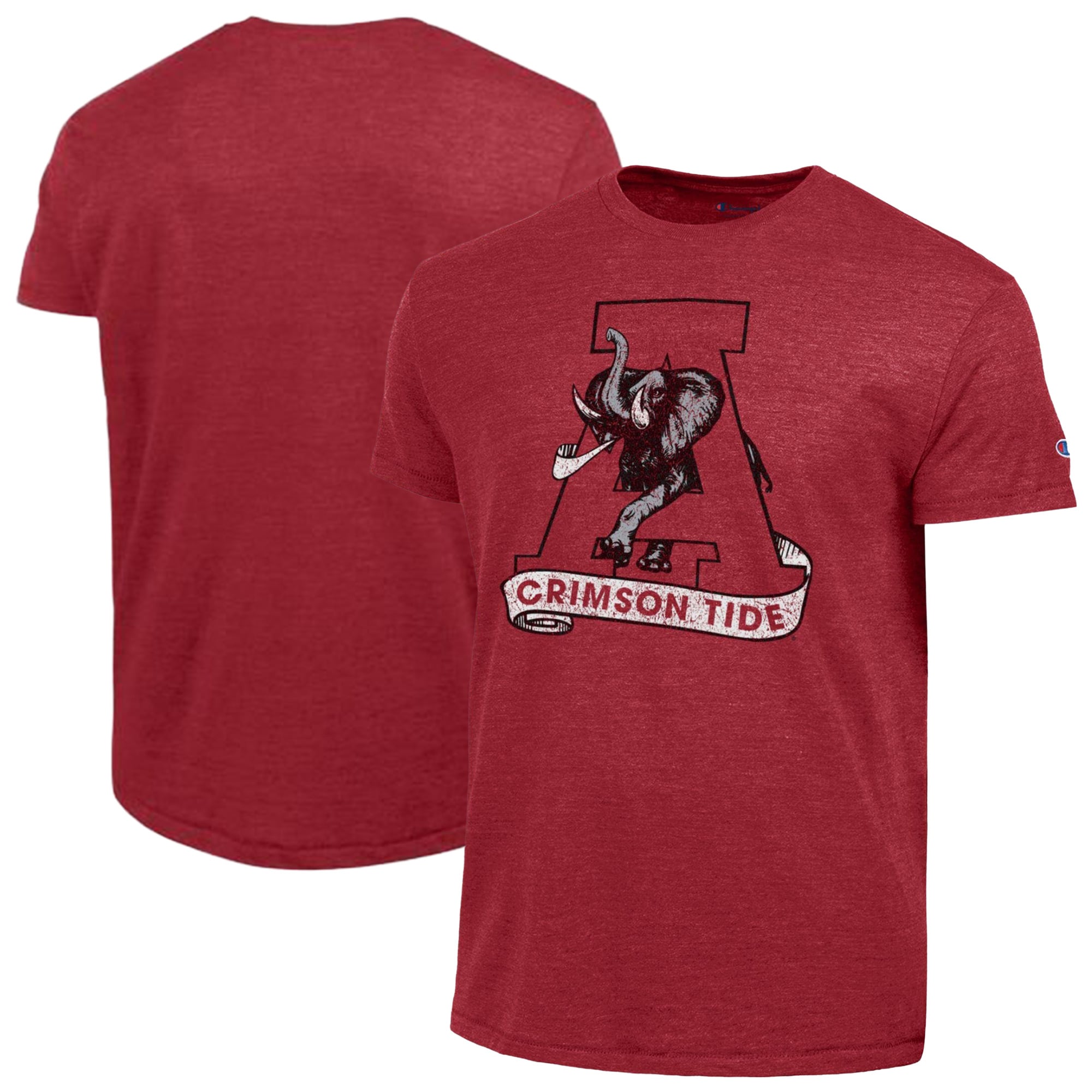 Men's Champion Crimson Alabama Crimson Tide Vintage Triumph Tri-Blend T-Shirt