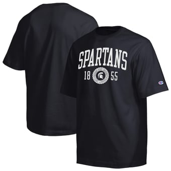 Men's Champion  Black Michigan State Spartans Established Tradition Heavyweight T-Shirt