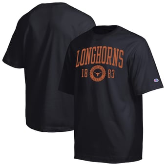 Men's Champion  Black Texas Longhorns Established Tradition Heavyweight T-Shirt