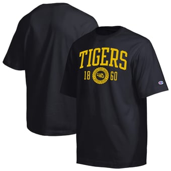 Men's Champion  Black LSU Tigers Established Tradition Heavyweight T-Shirt