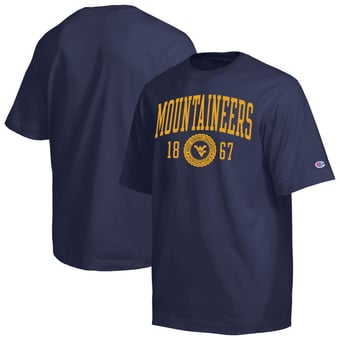 Men's Champion  Navy West Virginia Mountaineers Established Tradition Heavyweight T-Shirt