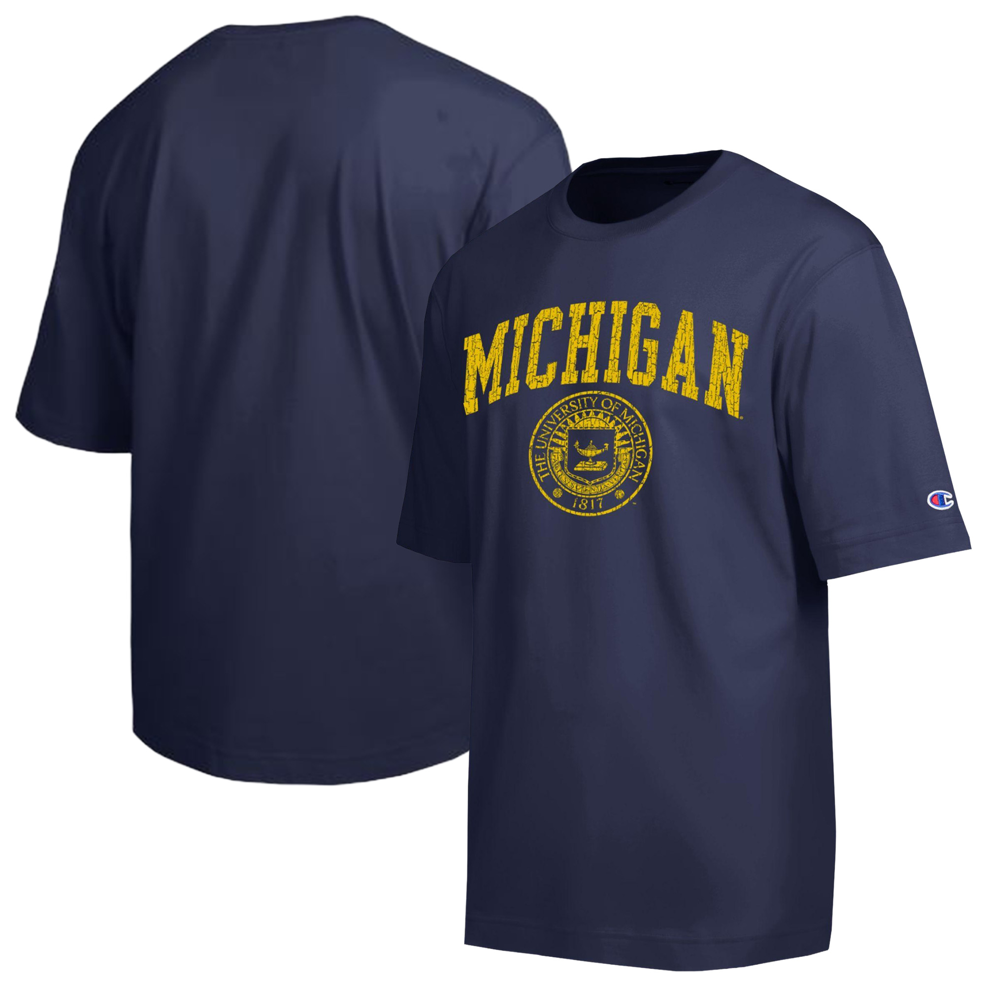 Men's Champion  Navy Michigan Wolverines Scholar All-Star T-Shirt