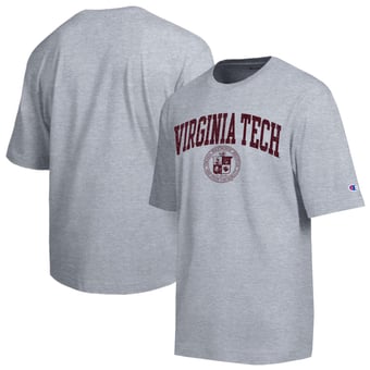 Men's Champion  Heather Gray Virginia Tech Hokies Scholar All-Star T-Shirt