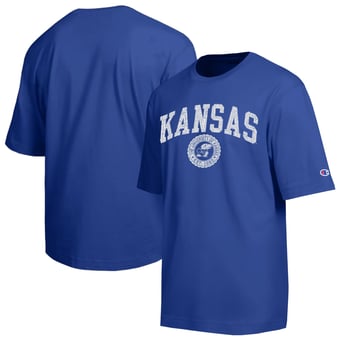 Men's Champion  Royal Kansas Jayhawks Scholar All-Star T-Shirt