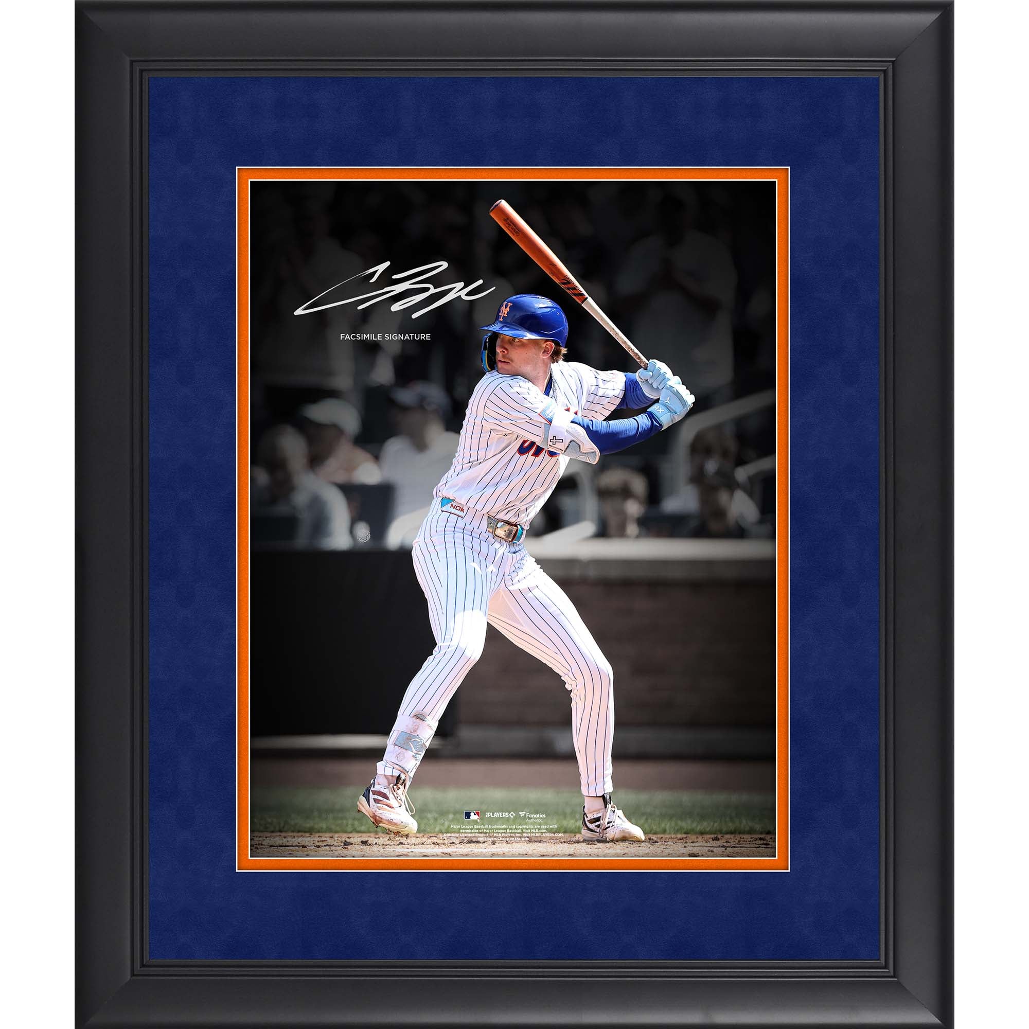 Carson Benge New York Mets Facsimile Signature Framed 11" x 14" Spotlight Photograph