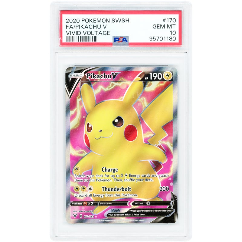 Pikachu V 2020 Pokemon Vivid Voltage Ultra Rare #170 PSA Authenticated 10 Card