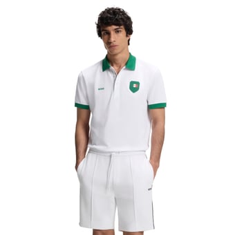 Men's Hugo Boss  White Mexico Lux Paddy Polo