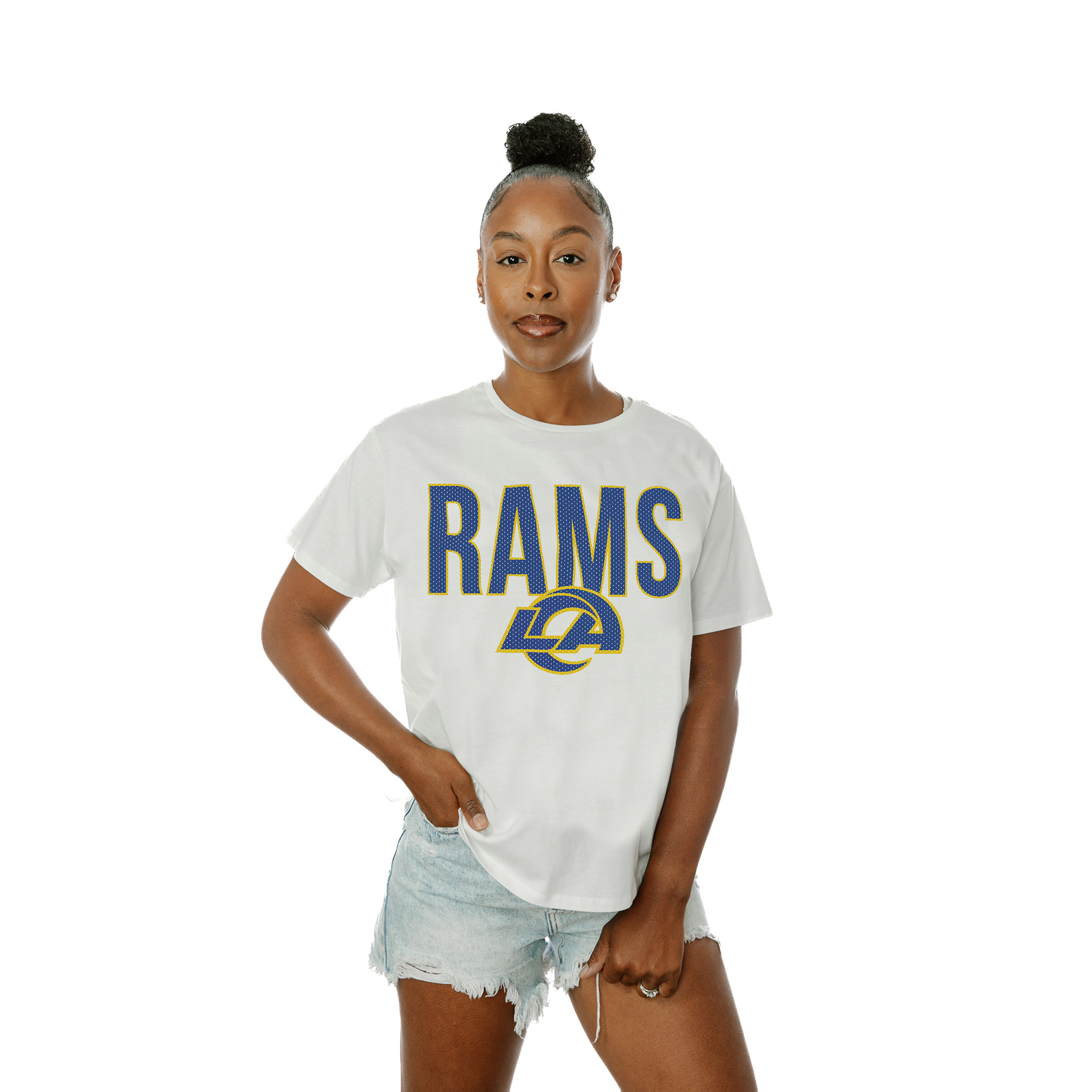 Gameday Couture Women's White Los Angeles Rams Keep It Up Flowy T-Shirt - White