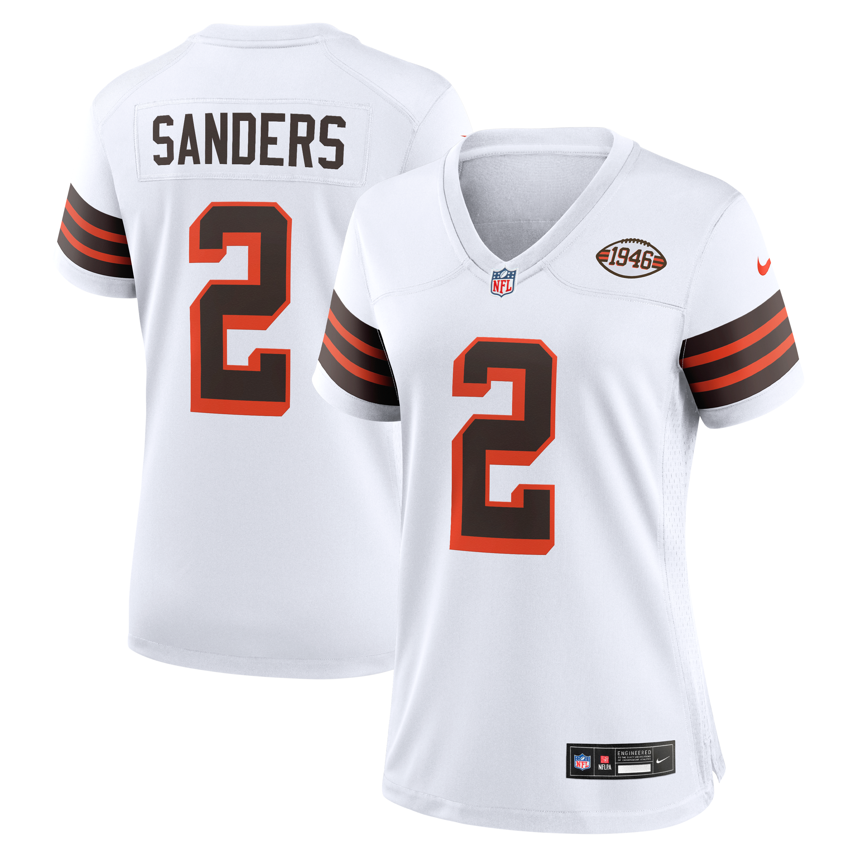 Women's Nike Shedeur Sanders White Cleveland Browns Alternate Game Jersey