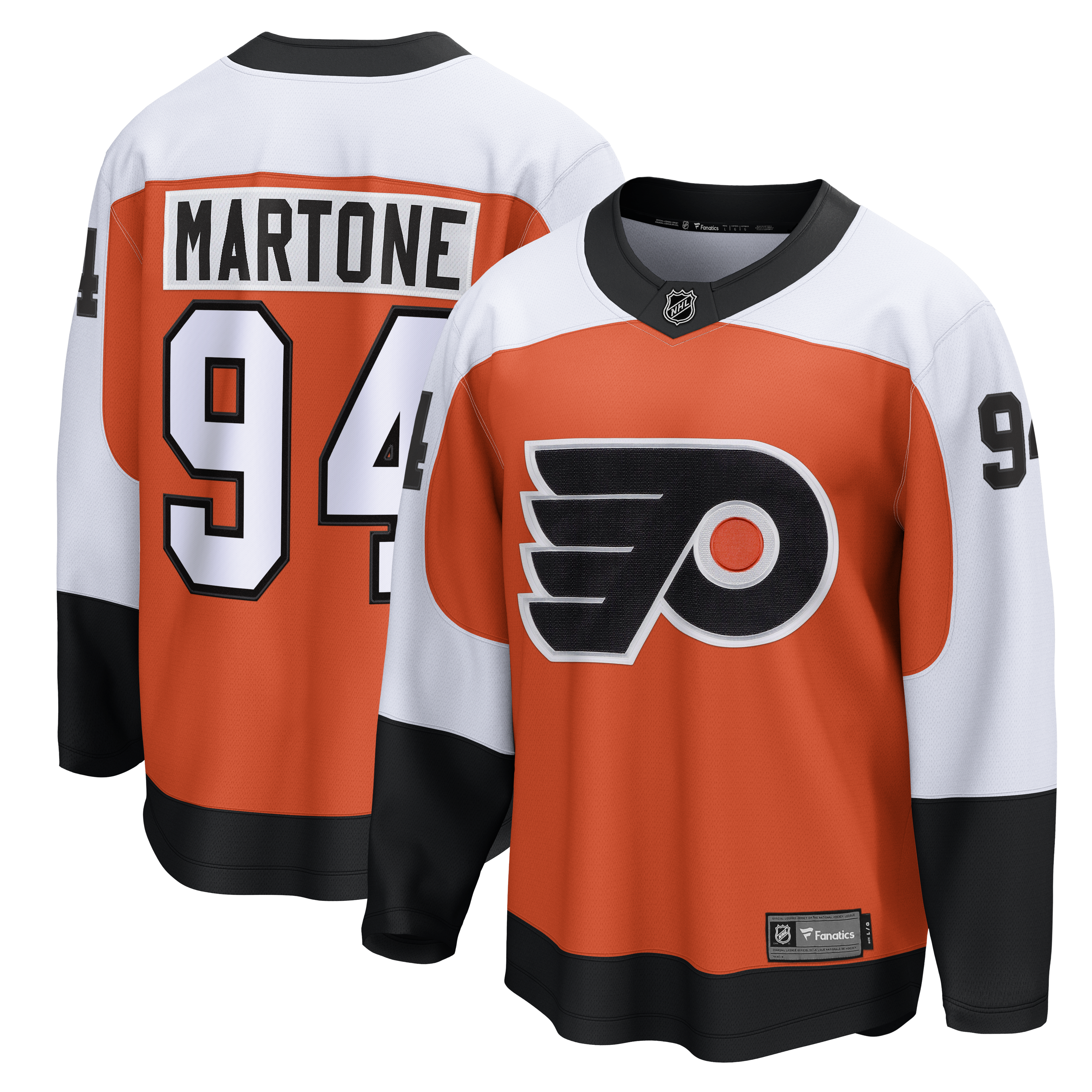 Men's Fanatics Porter Martone Orange Philadelphia Flyers Breakaway Jersey