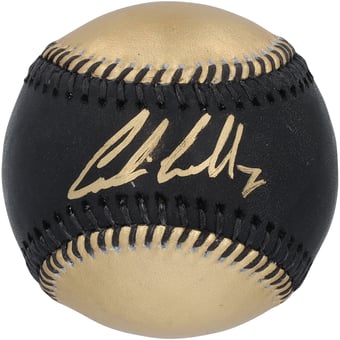 Corbin Carroll Arizona Diamondbacks Autographed Gold and Black Leather Baseball